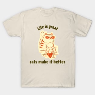 My life is better with cats T-Shirt